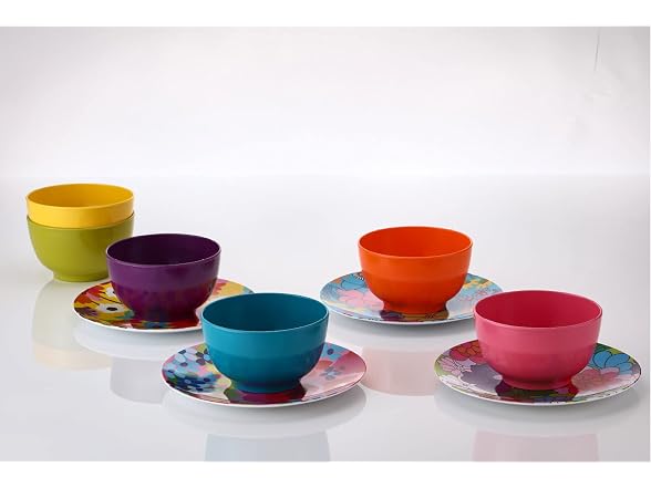 French Bull Assorted Plates - 4 Piece Set -Assorted Garden Floral