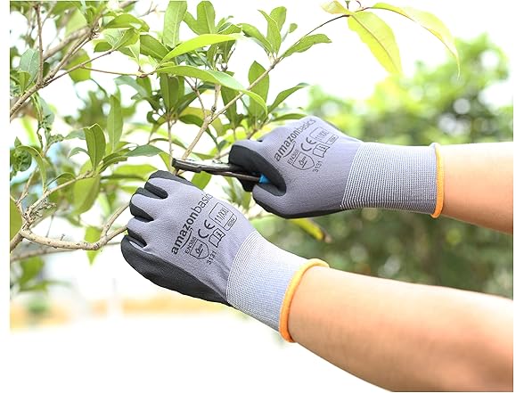 Amazon Basics Micro-Foam Nitrile Coated Work Gloves