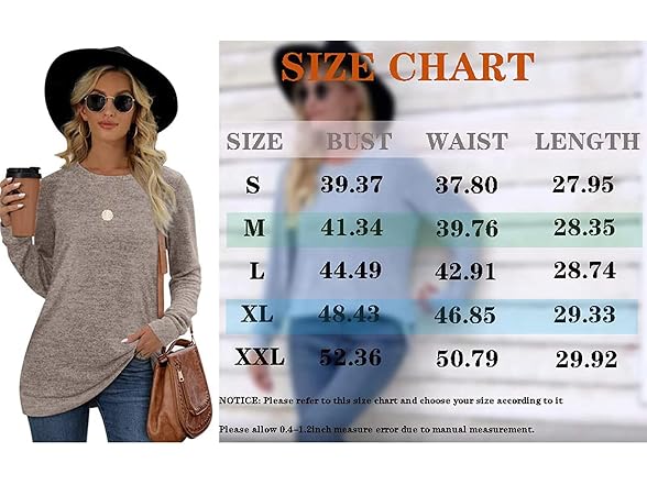 Agfiuytnl Women (XXL) Long Sleeve Crew Sweatshirts