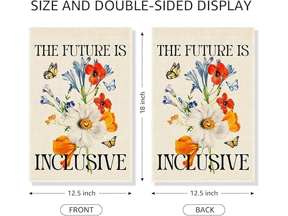 Gkodw Future is Inclusive Garden Flag