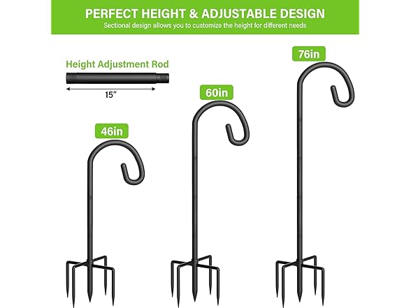 Gientan Shepherds Hooks for Outdoor