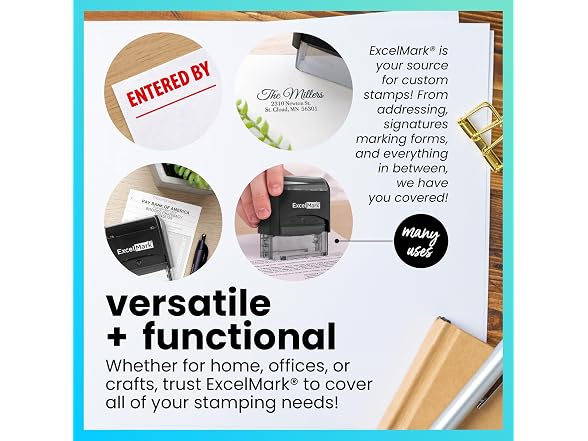 ExcelMark Custom Stamp – Clear & Crisp M