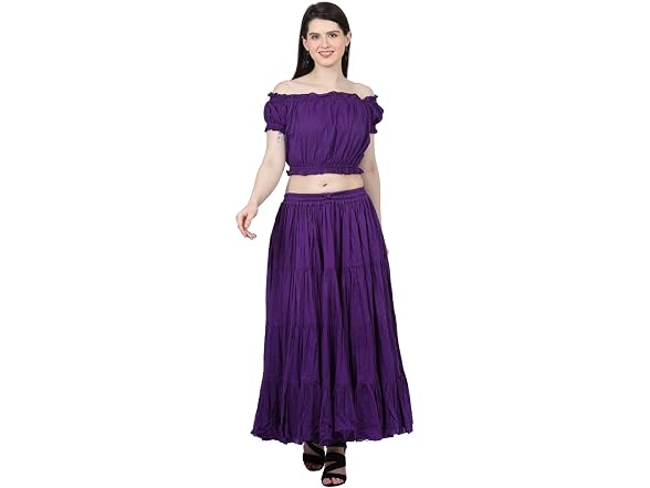 Wevez Women (0X-3X) Women's Maxi Skirt Gypsy Skirt