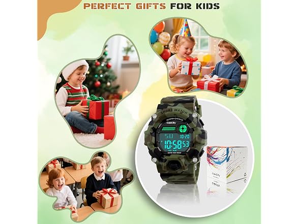 CakCity Boys Camouflage LED Sport Watch