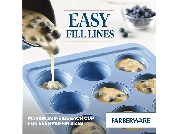 Farberware Bakeware Muffin/Cupcake Baking Pan, 12-cup