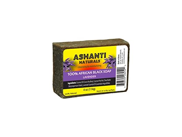 Ashanti Naturals African Black Soap Lavender 4oz