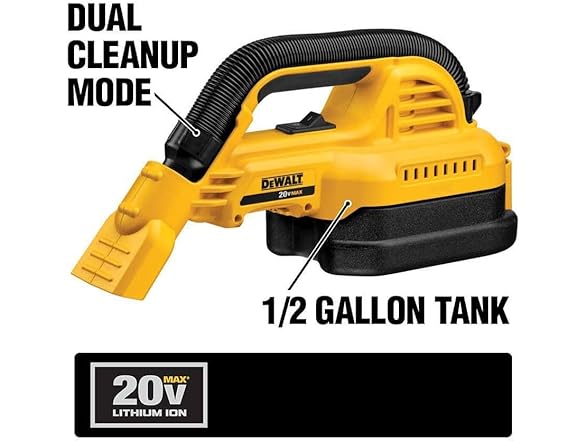 DEWALT DCV517B 20V MAX Wet/Dry Hand Vacuum