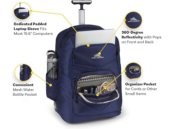 High Sierra Freewheel Pro Wheeled Backpack