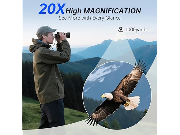 ERUIDI 20x52 High Powered Binoculars