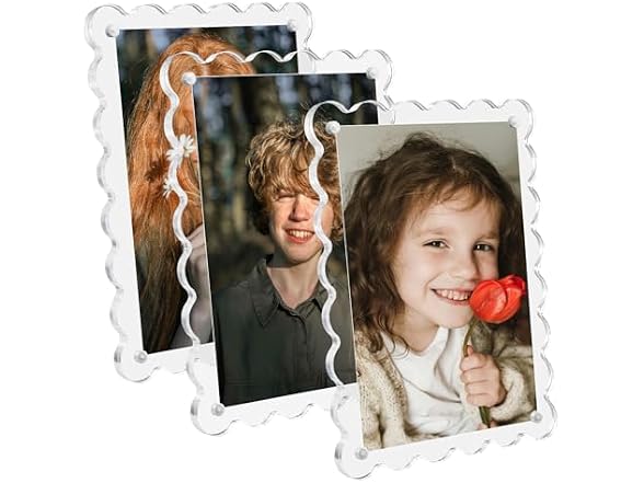 3 Pack Acrylic Picture Frames 4x6