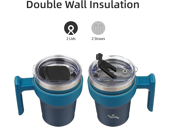Konokyo 10oz Tumbler w/Handle Black