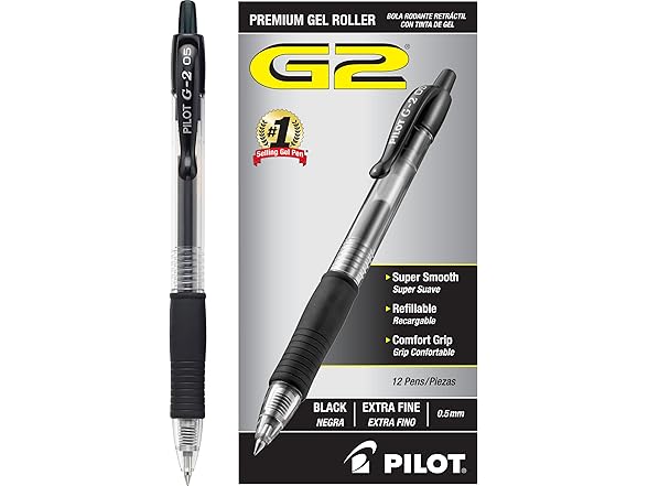 PILOT G2 Premium Refillable and Retractable Rolling Ball G