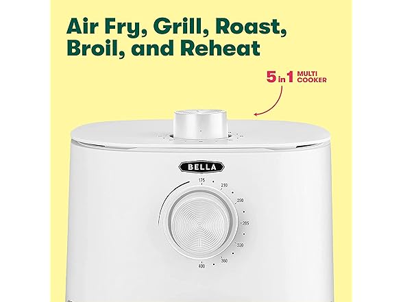BELLA 3 Qt Manual Air Fryer Oven