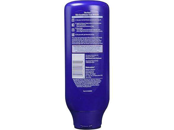Nivea Lotion In-Shower Nourish For Very Dry Skin 13.5 Ounce (400ml)