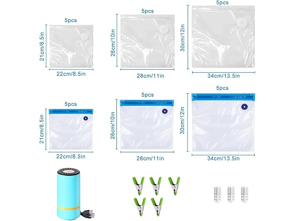 MEGAWISE 39-Pack BPA-Free Vacuum Seal Bags