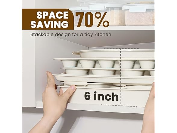 Kikcoin 22 PCS Nonstick Baking Pans Set