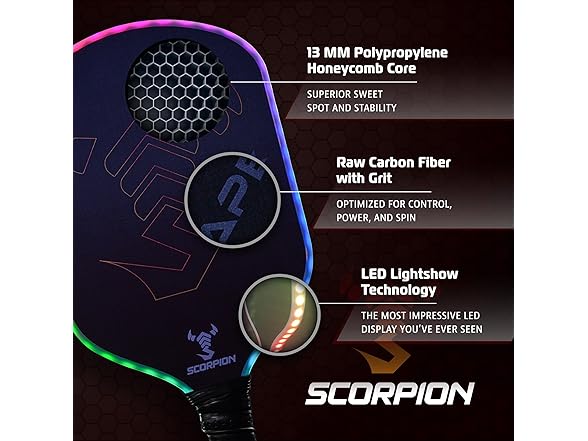 SCORPION Apex Pickleball Paddle LED