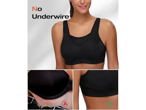 Wingslove Women (34DDD) High Impact Sports Bra