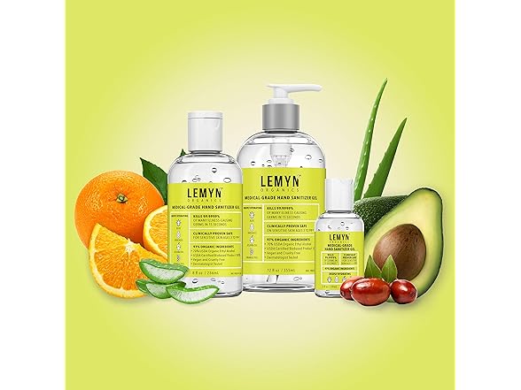Lemyn Organics Hand Sanitizer Gel 8oz