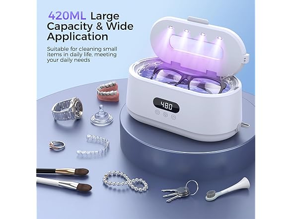 Ultrasonic Jewelry Cleaner White