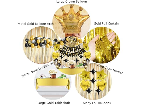 JiaYJinX Black and Gold Birthday Party 