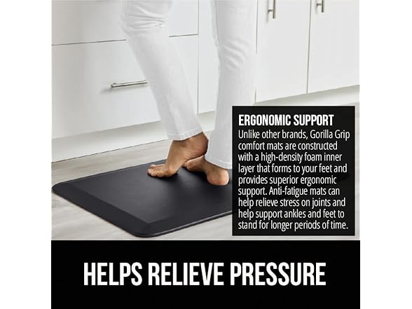 GORILLA GRIP Comfortable Cushioned Kitchen Mats for Flo