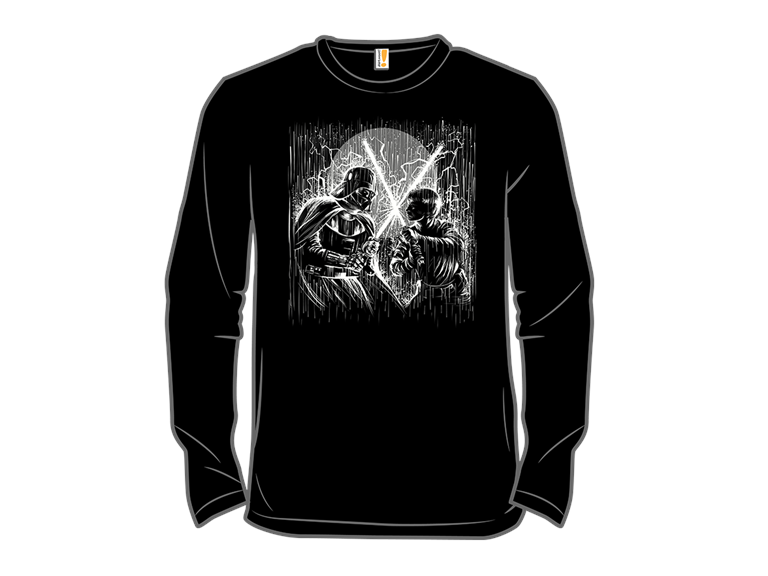 Father and Son Under the Rain