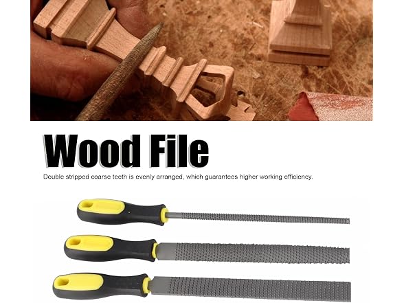 Adfaga CON-91 3 Piece Wood Rasp File Set