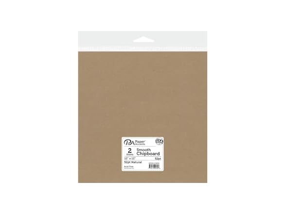Chipboard 12x12" Heavy 52pt Natural 2-Pc