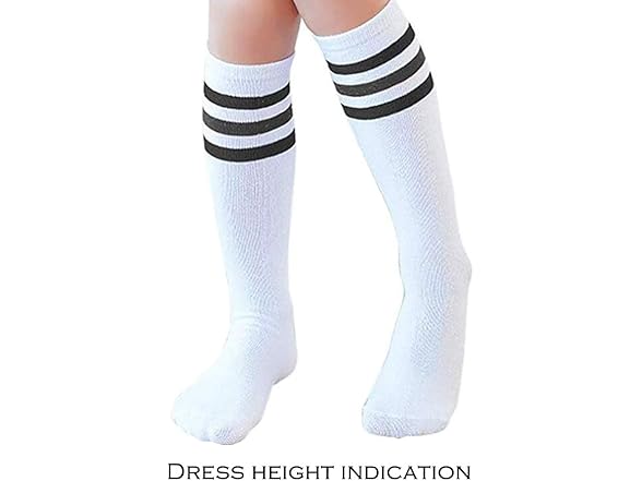 NEVSNEV Knee  Tube Socks 3 Pair 10-15 Years