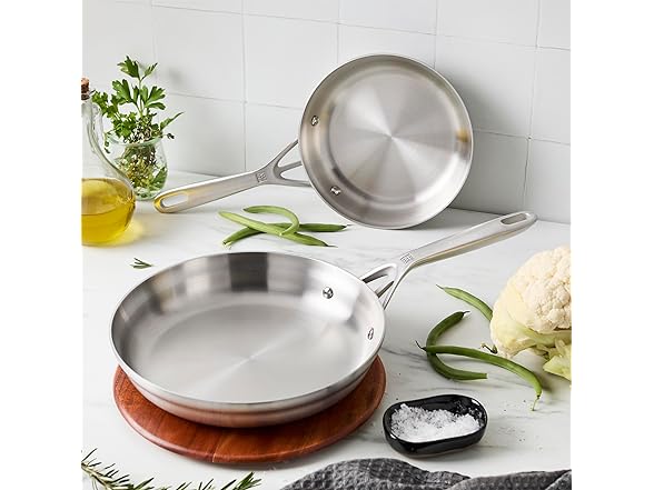 ZWILLING Motion Stainless Steel 2-pc Stainless Steel Fry Pan Set