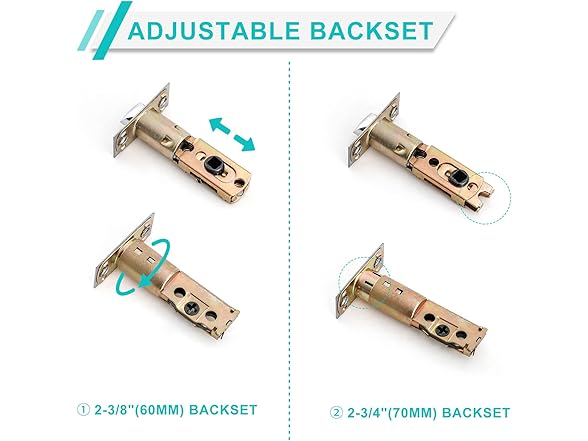 GUA OYH Double Door Handleset, Nickel