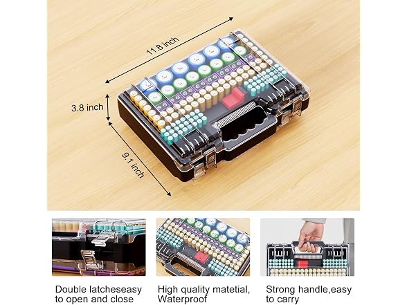 Tututry Battery Organizer Box 262-Count