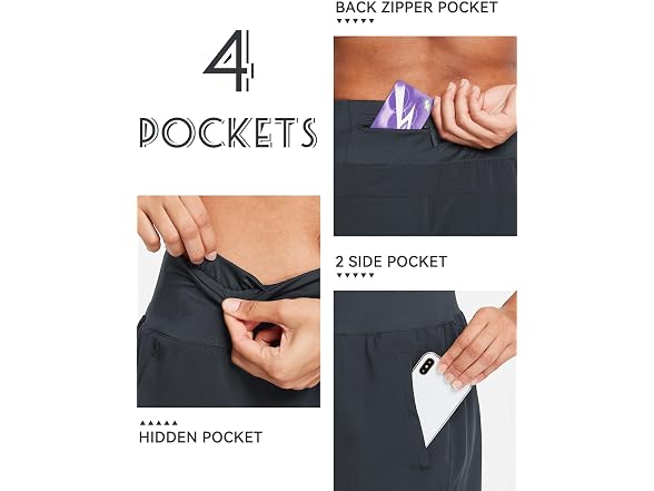 Baleaf Women (M) 5" Running Workout Liner Shorts