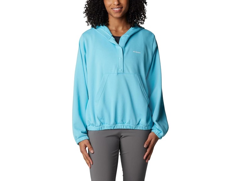Columbia Women's Trek French Terry Coverup, Aquamarine, Large