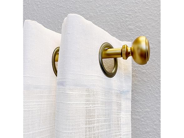 Decopolitan Fairbanks 86-128" Curtain Rod, Brass