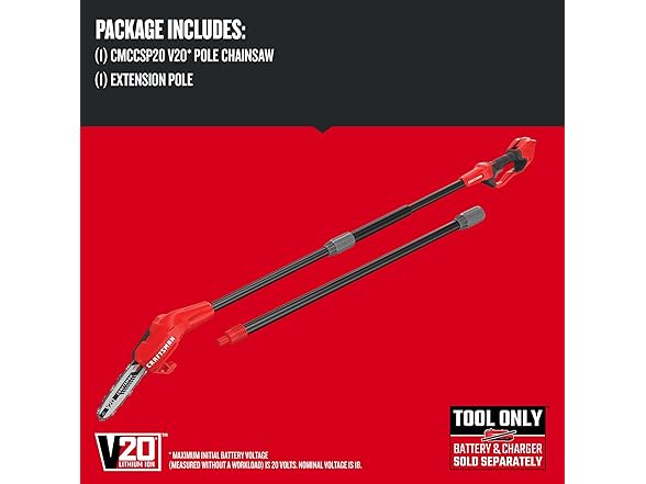 CRAFTSMAN CMCCSP20B V20* 8-Inch Pole Chainsaw