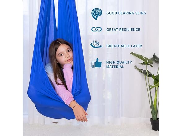 OUTREE Sensory Swing for Kids with 360° Swivel Hanger