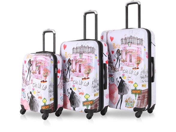 TUCCI Italy Paris Love Art 3PC Luggage
