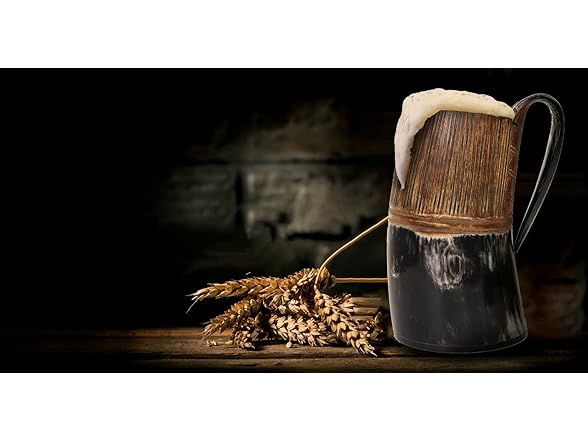 HLC Horn Mug Beer Mug for Men