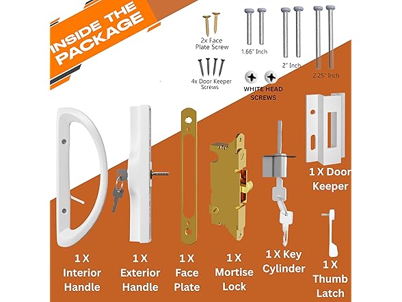 T-HAKEN Sliding Glass Door Handle Set