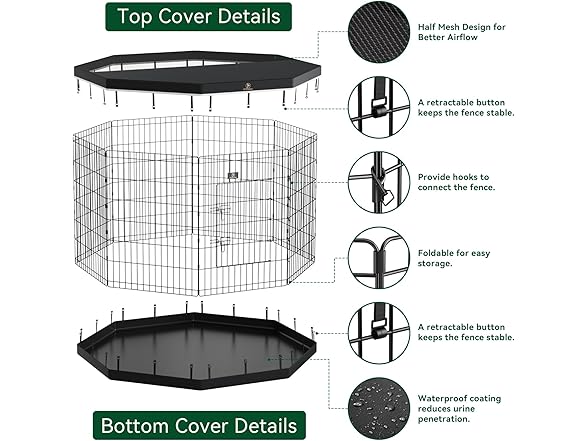 24’’H Dog Play Pen