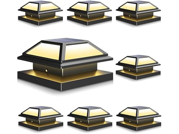 Solar Fence Post Lights 8 Pack