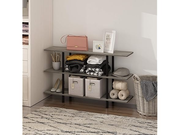 Furinno Turn-N-Tube 3-Tier Wide Display Shelf