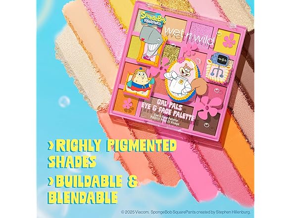 wet n wild Spongebob Eye & Face Palette - Gal Pals