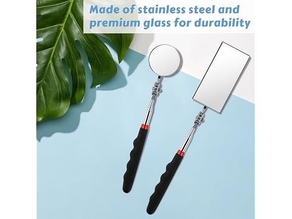 Okxiri CON-125 Telescoping Inspection Mirror 2 Pack