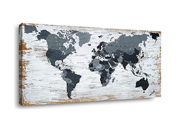 ZEYDRT World Map Wall Decor