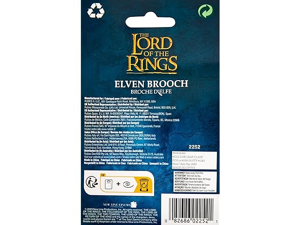 Rubies LOTR Fellowship Leaf Clasp