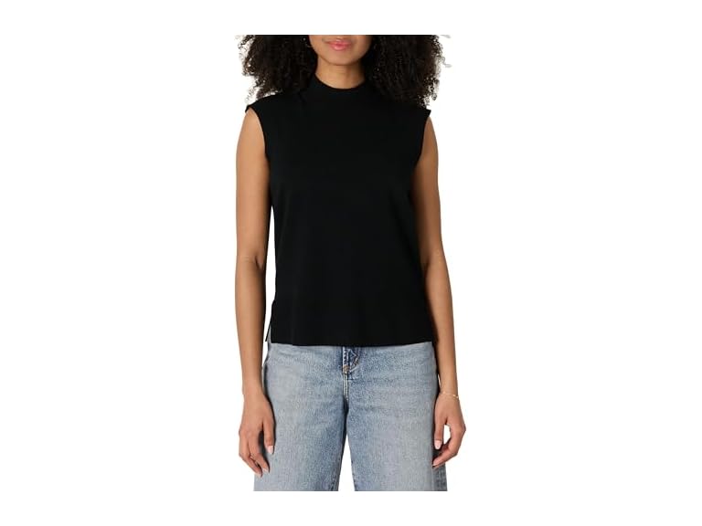 Amazon Women's Cap Sleeve Mock Neck Sweater