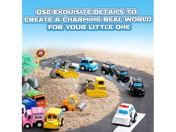 Fajiabao 18 PCS Toy Cars for Toddlers